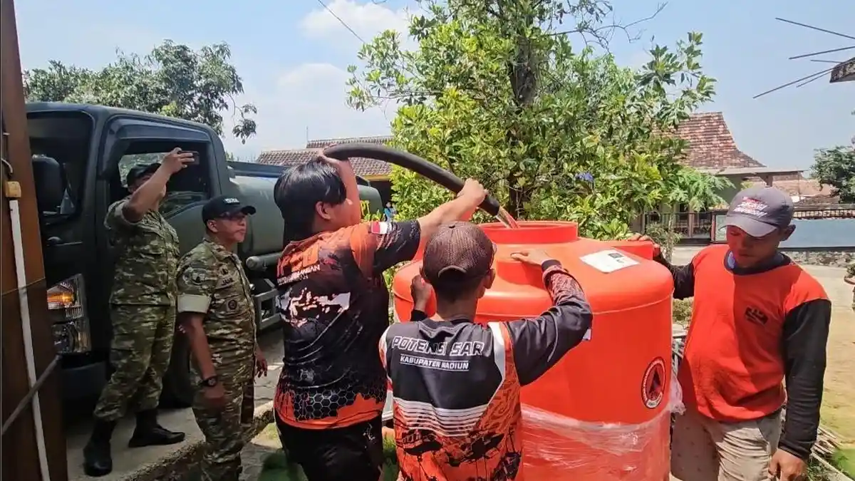 Empat Wilayah di Madiun Kekurangan Air Bersih, Bantuan 15.000 Liter Disalurkan