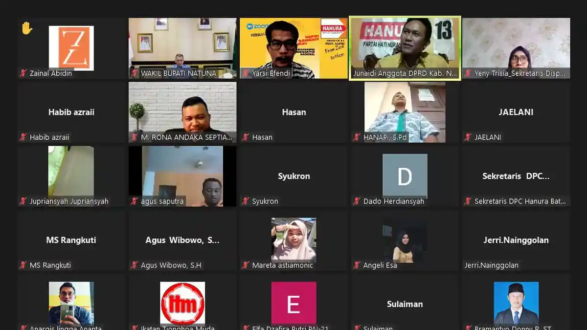 Peringati Hari Sumpah Pemuda ke-93, Pemuda Hanura Gelar Webinar