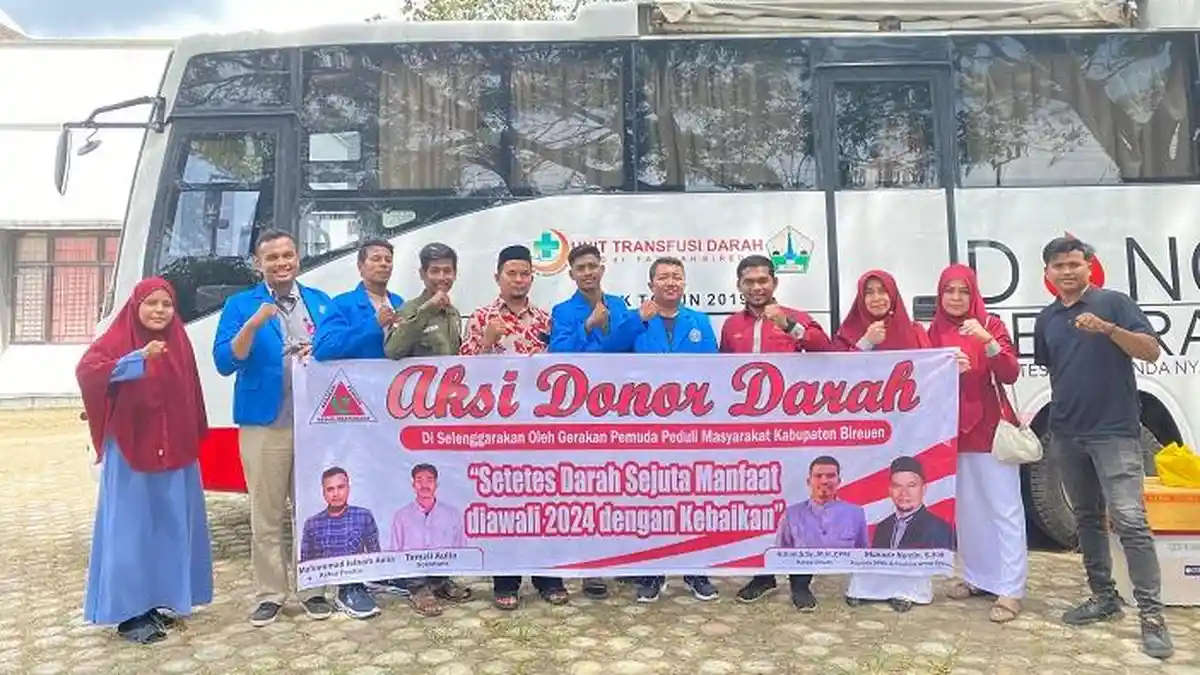 GPPM Bireuen Bersama UTD RSUD Bireuen Donor Darah Di Peusangan Siblah Krueng
