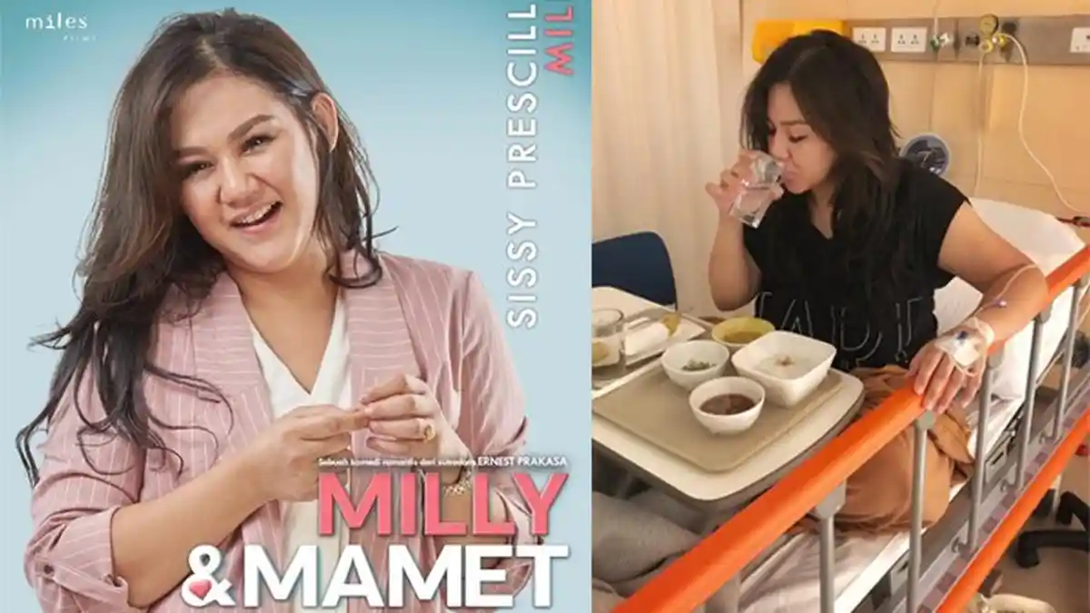 Sissy Prescillia  Dirawat di Rumah Sakit Saat Harus Syuting Film 'Milly & Mamet'
