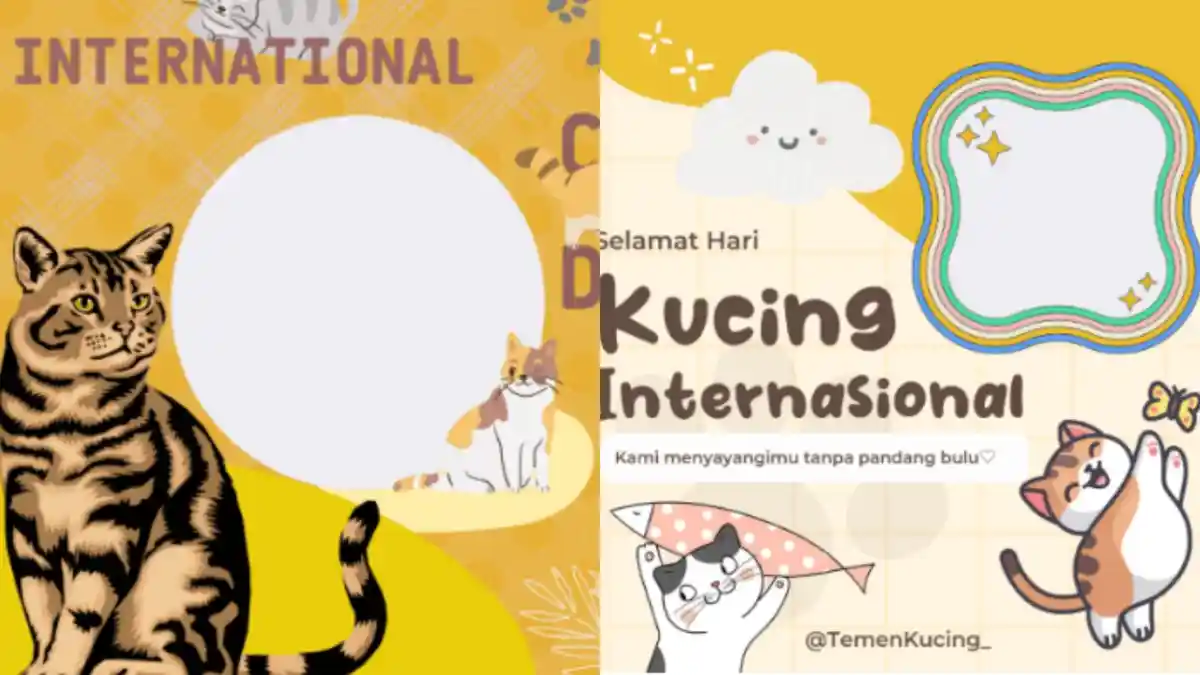 Kumpulan Link Download Twibbon Hari Kucing Sedunia 2024, Lucu dan Keren