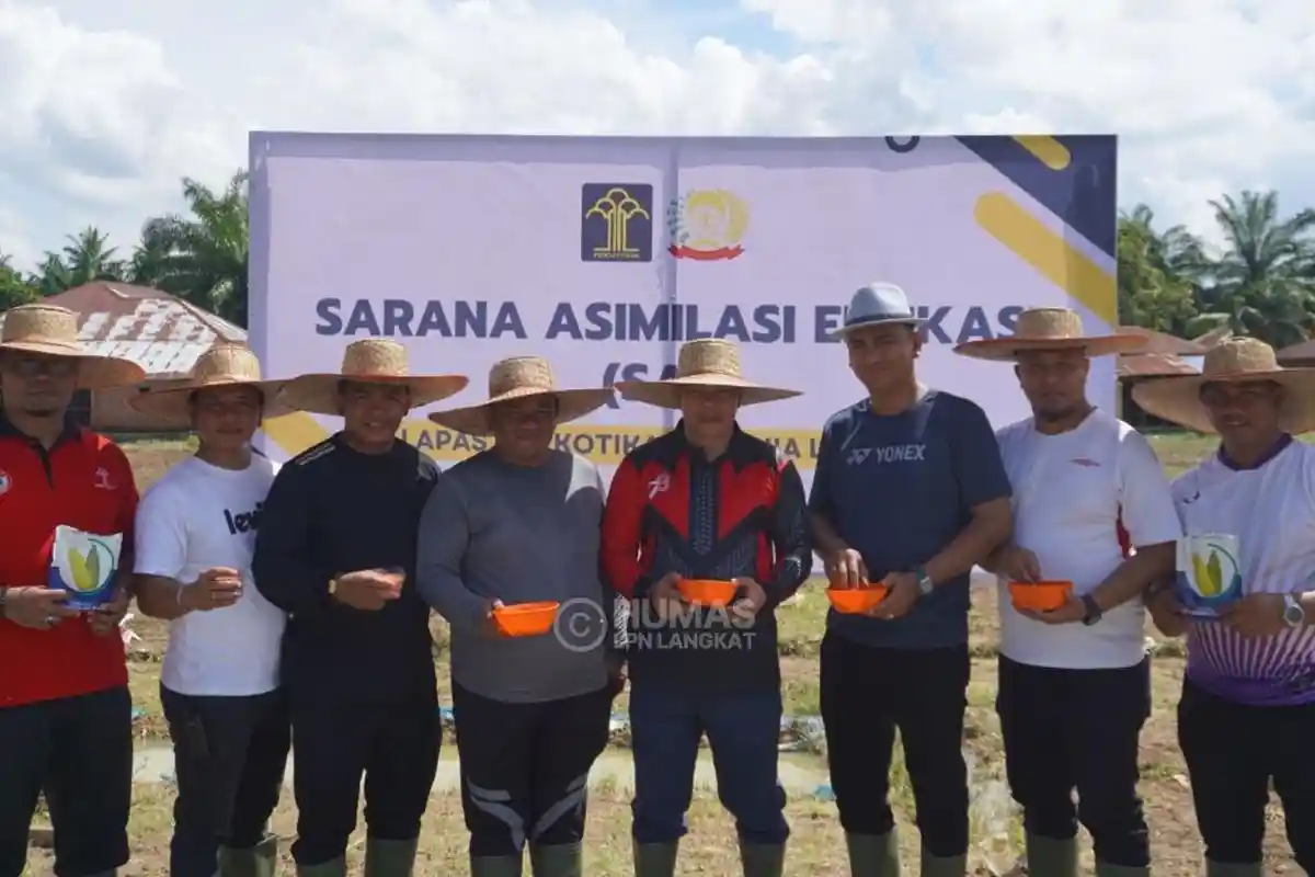 Dukung Program Ketahanan Pangan, Lapas Narkotika Langkat Manfaatkan Lahan Sebagai Area Pertanian