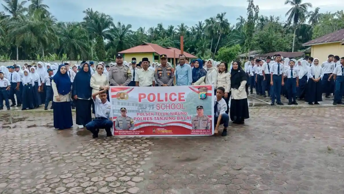 Cegah Kenakalan Remaja, Polsek Teluk Nibung Tanjungbalai Laksanakan Police Goes To School 