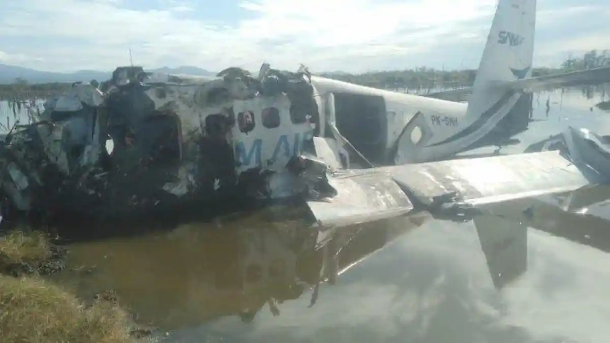 4 Orang Tewas dalam Tragedi Pesawat SAM Air Jatuh di Gorontalo