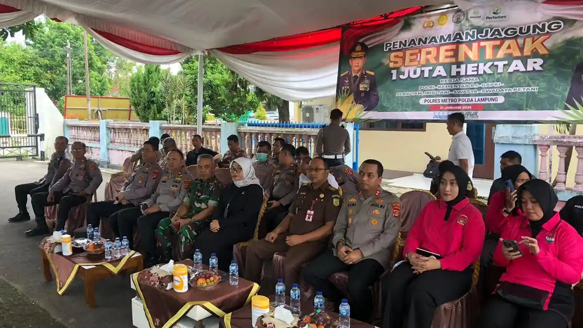 Polres Metro Polda Lampung Dukung Terwujudnya Program Ketahanan Pangan