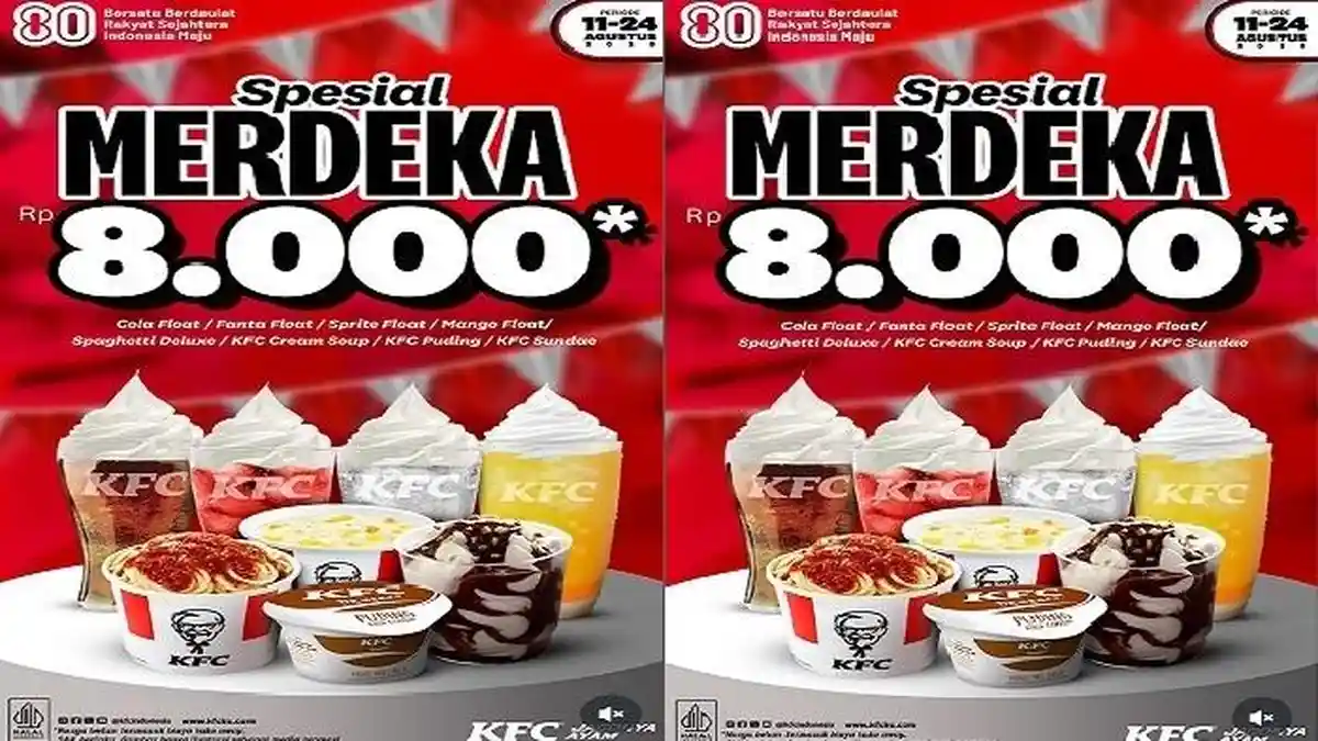 Promo KFC Spesial Merdeka Hari Ini Selasa, Merdeka Rasa Cuma Rp 8.000