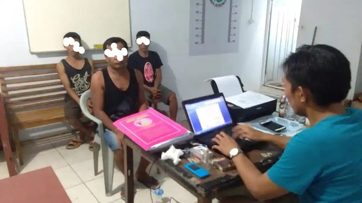 Pesta Sabu, Tiga Pria Asal Tarowang Diringkus Personel Polsek Batang