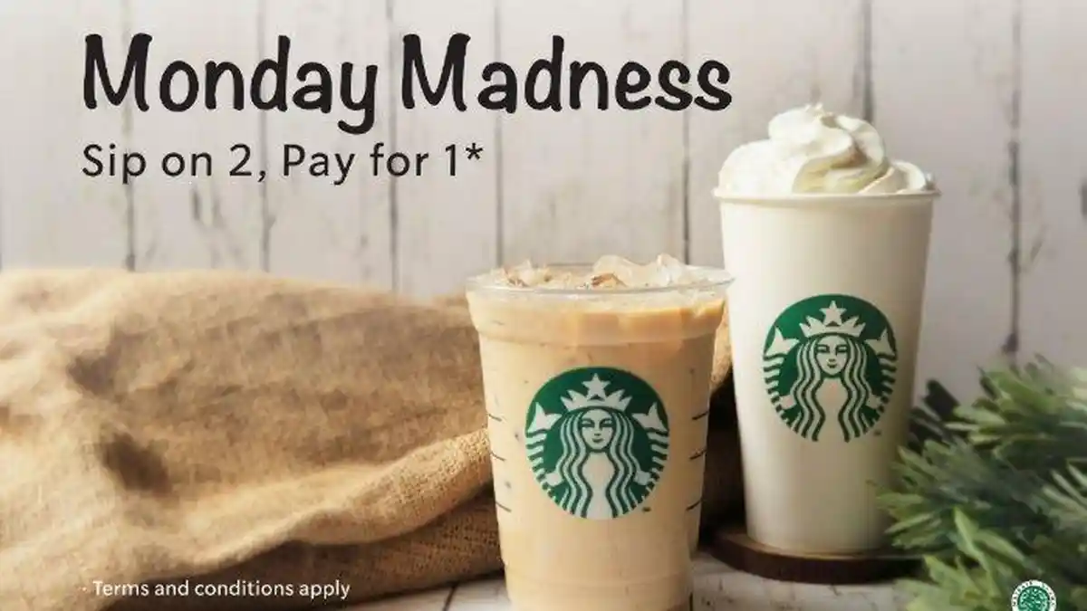Promo Starbucks - Setiap Senin Ada Promo Buy 1 Get 1, Berikut Cara Dapatkan Kuponnya
