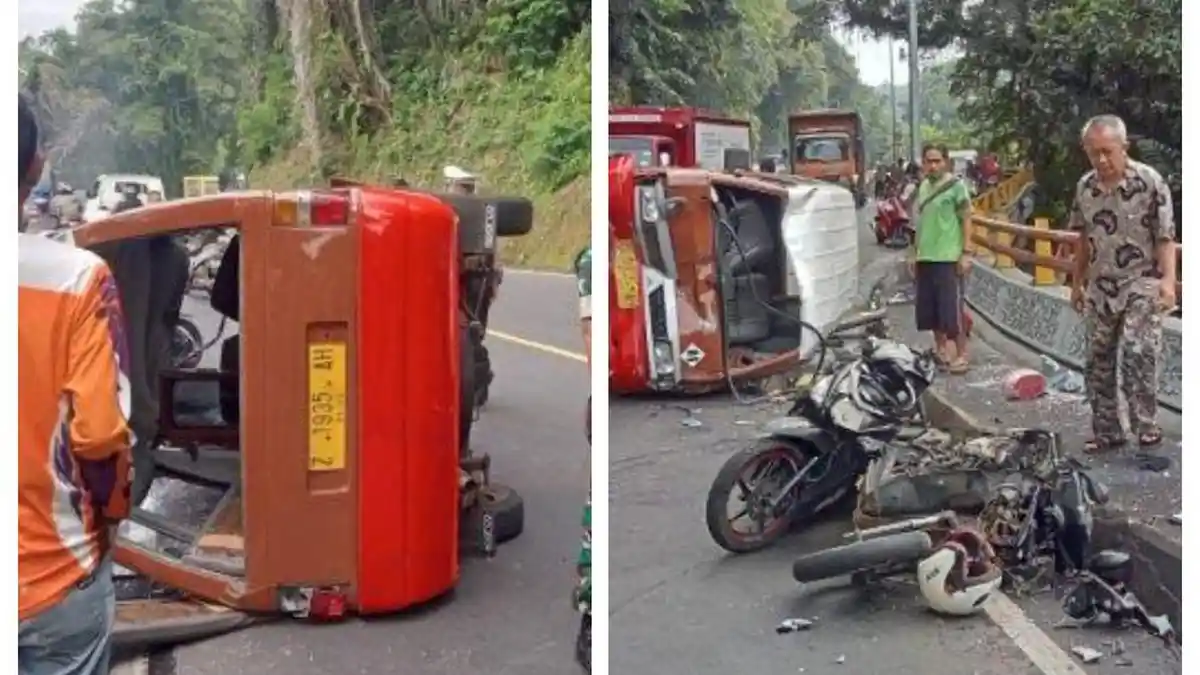 Kecelakaan Hari Ini di Cadas Pangeran Sumedang, Angkot Ngebut Tabrak 2 Motor, Ini Identitas Korban