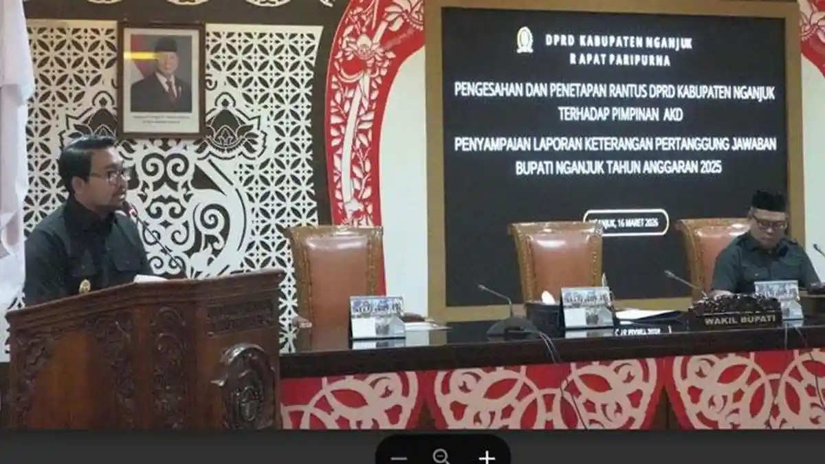 Rapat Paripurna Bersama DPRD Nganjuk, Wabup Mas Handy Paparkan Kinerja & Program Prioritas Pemkab