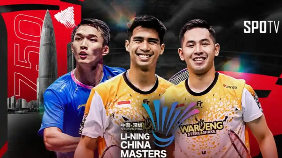 Jadwal dan Live Streaming Vidio, SPOTV Jonatan Christie dan Sabar/Reza di Final China Master 2024