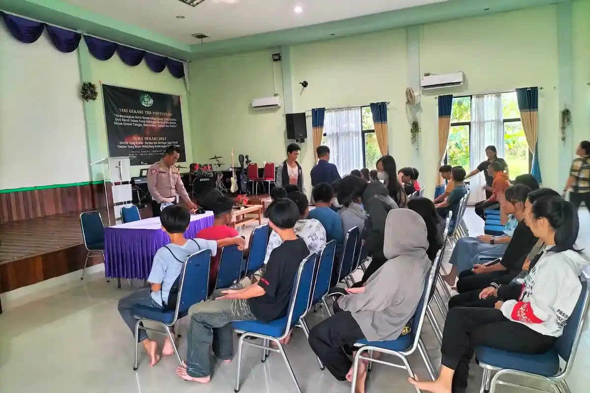 Pelanggaran Lalu Lintas Pelajar Tinggi, Unit Lalu Lintas Polsek Pontianak Utara Edukasi ke Sekolah