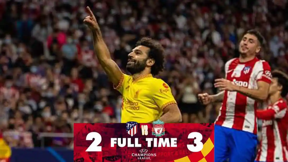 Hasil Atletico Madrid vs Liverpool, Mo Salah 2 Gol, Griezmann Kartu Merah, Liverpool Menang