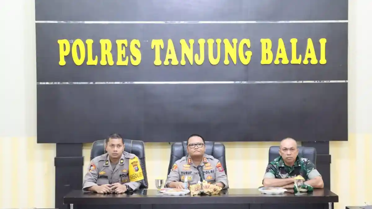 Kapolres Tanjungbalai Rakor Lintas Sektor Via Zoom Meeting