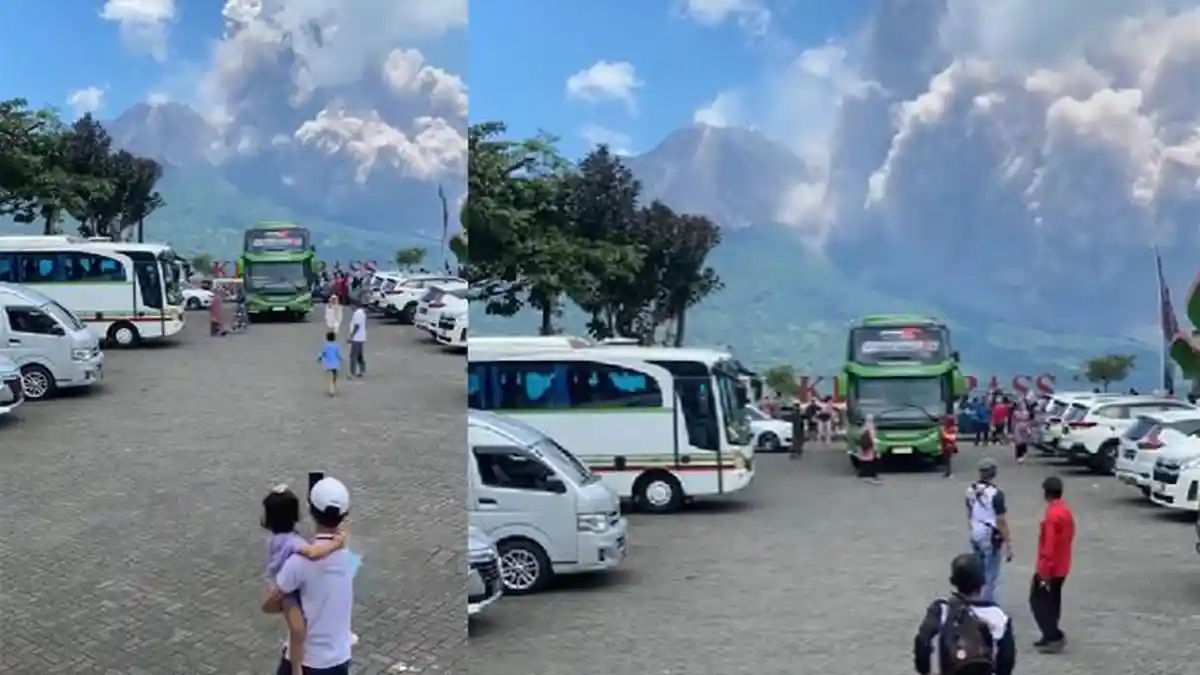 Aksi Wisatawan Nonton Gunung Merapi Erupsi Viral, Begini Respon Pengelola Banyak yang Asyik Foto