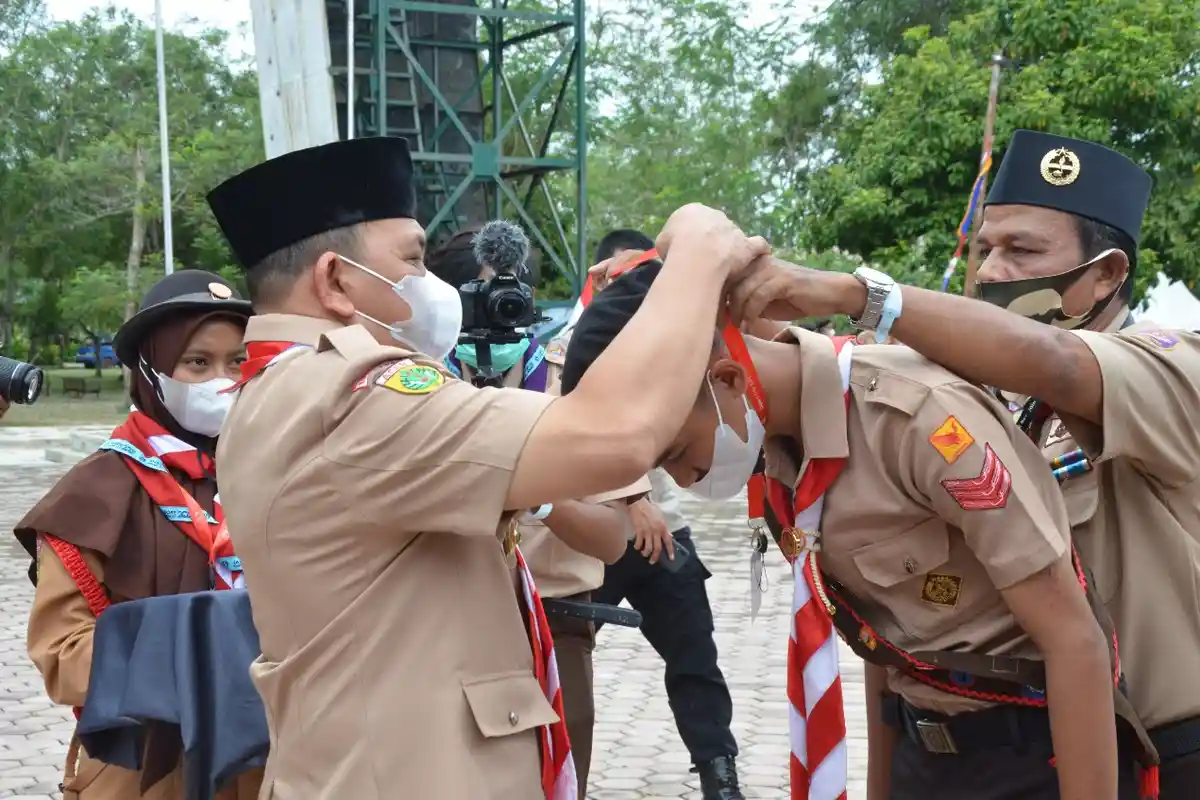 Jambore Daerah Pramuka Aceh di Bumper Hutan Kota Langsa Ditutup