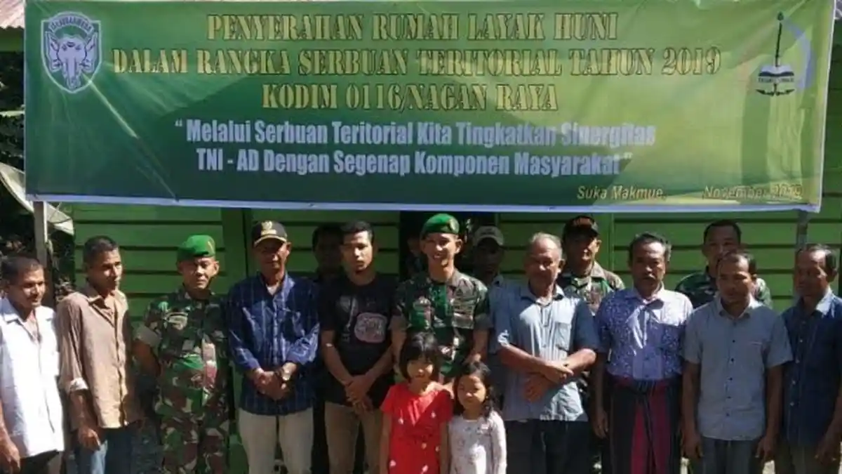 Idrus Terharu, Kodim Nagan Raya Sulap Rumahnya yang Semula Gubuk Menjadi Layak Huni