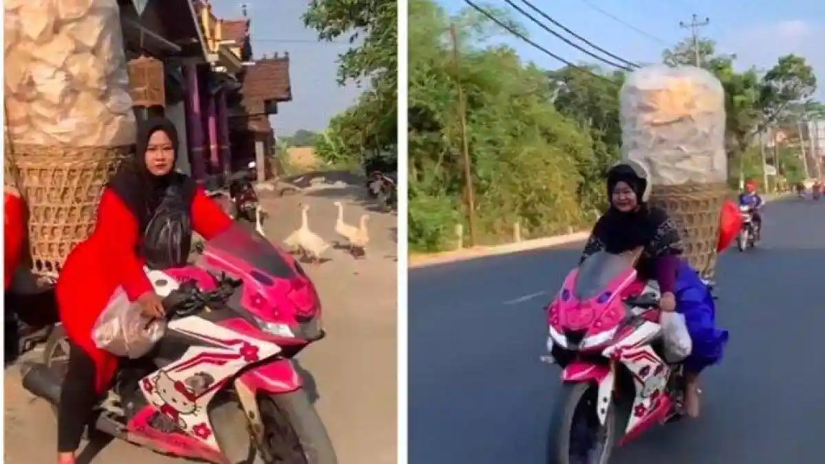 Sosok Lina, Wanita Penjual Kerupuk di Demak, Punya Banyak Penggemar, Gegara Jualan Pakai Motor Sport