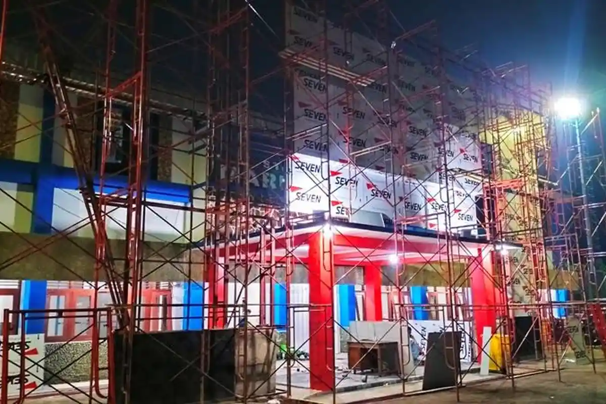 H-3 Jelang Pembukaan ETMC XXXIV, Pekerjaan di Stadion Marilonga Ende Belum Rampung 