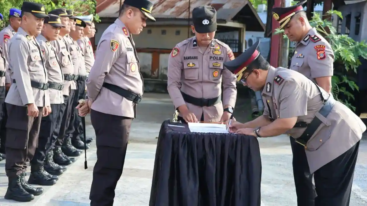 Kapolres Sabang Pimpin Sertijab, Kompol Ridwan Jabat Wakapolres