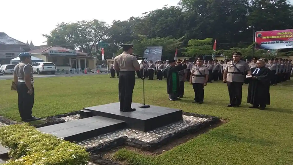 Dua Kapolsek dan Kabag Sumda Polresta Padang Diganti, Upacara Sertijab Terapkan Protokol Kesehatan