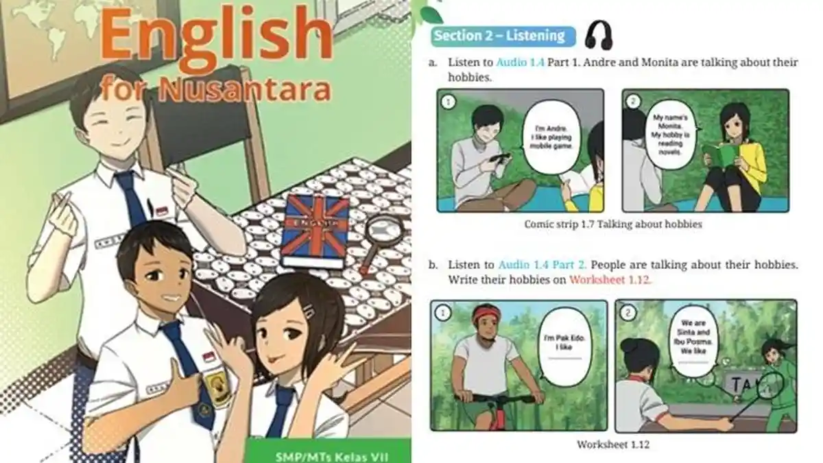 Kunci Jawaban Bahasa Inggris Kelas 7 SMP Halaman 30 Semester 1 Kurikulum Merdeka, Worksheet 1.12