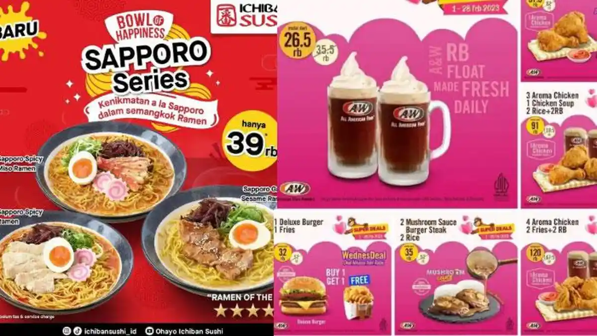 Daftar Promo Restoran Cepat Saji Hari ini 7 Februari 2023, Ada Ayam Goreng, Sushi, Donat dan Minuman