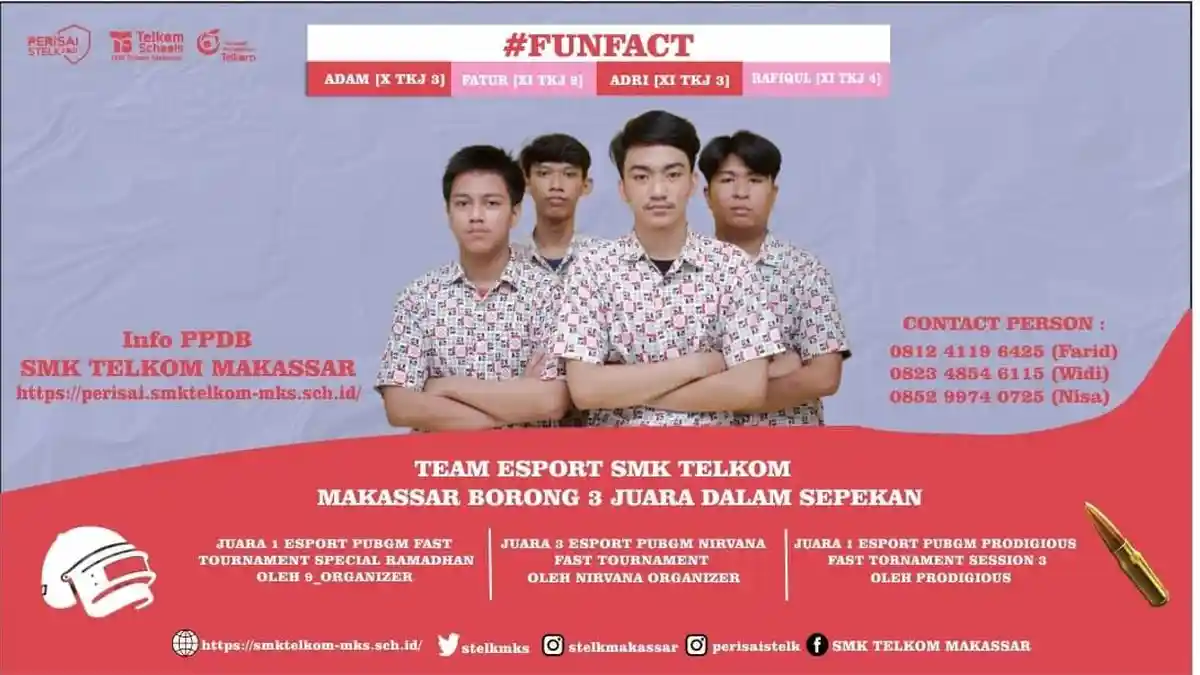 Team Esport SMK Telkom Makassar Borong 3 Juara Dalam Sepekan