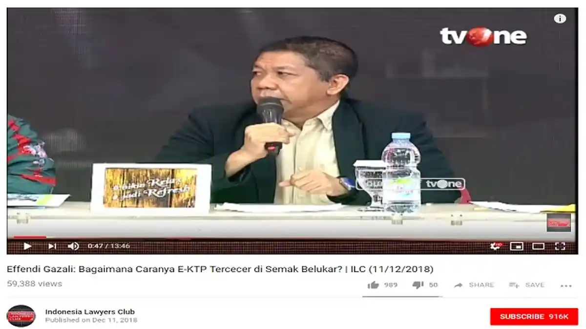 Soal Kasus E-KTP yang Tercecer, Effendi Gazali: Banyak Cerita Menarik dan Lucu di Sini