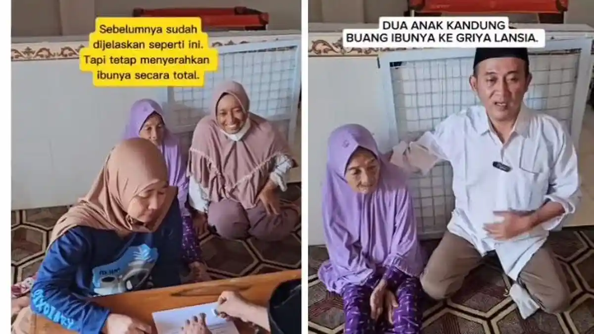 SOSOK 2 Anak Tega Buang Ibu Kandung ke Panti Jompo, Malu Terlanjur Viral, Alibinya Disorot Netizen