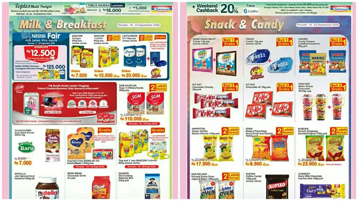 KATALOG PROMO INDOMARET 16-22 September 2020, Banyak Diskon Heboh hingga Belanja Super Hemat Buruan!