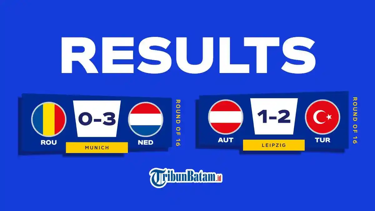 Hasil Piala Eropa 2024 Selasa Malam, Belanda Menang vs Rumania, Turkiye Menang 2-1 vs Austria