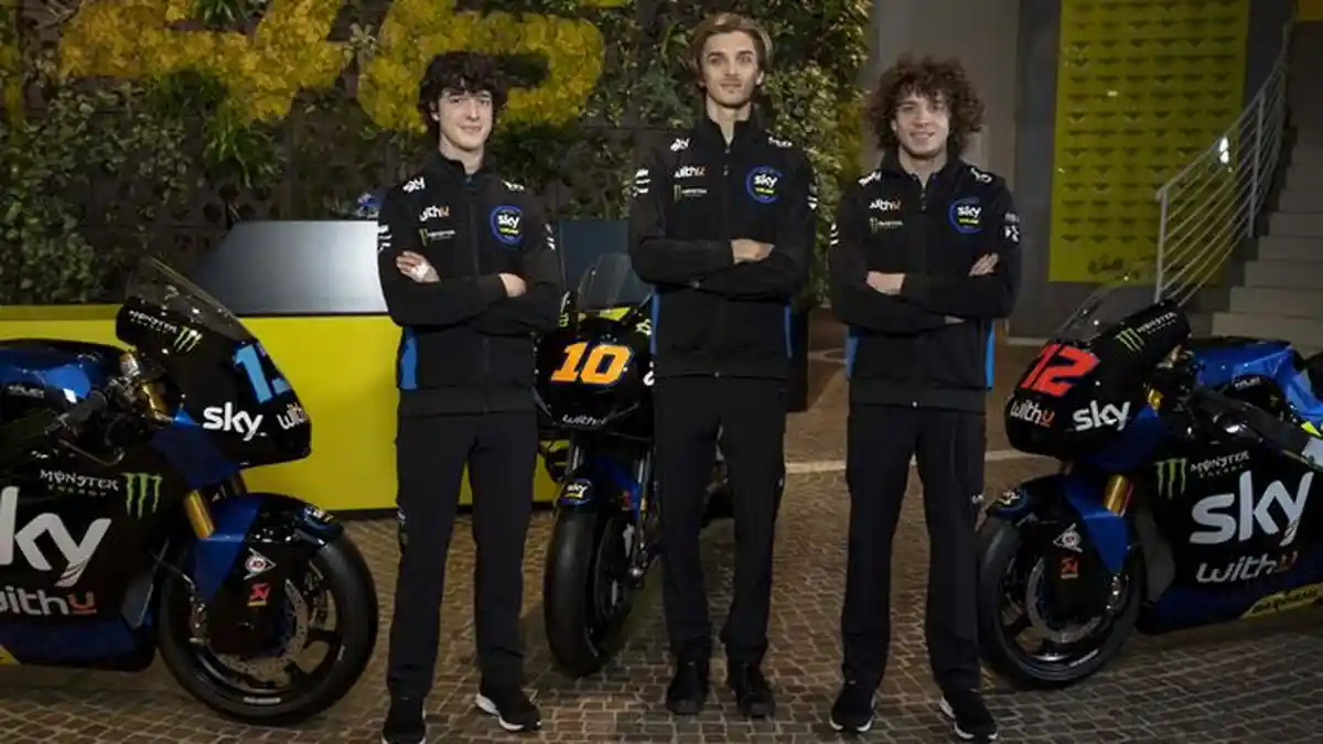 SKY Racing VR46 Tim Besutan Valentino Rossi Resmi Luncurkan Livery Motor pada MotoGP 21