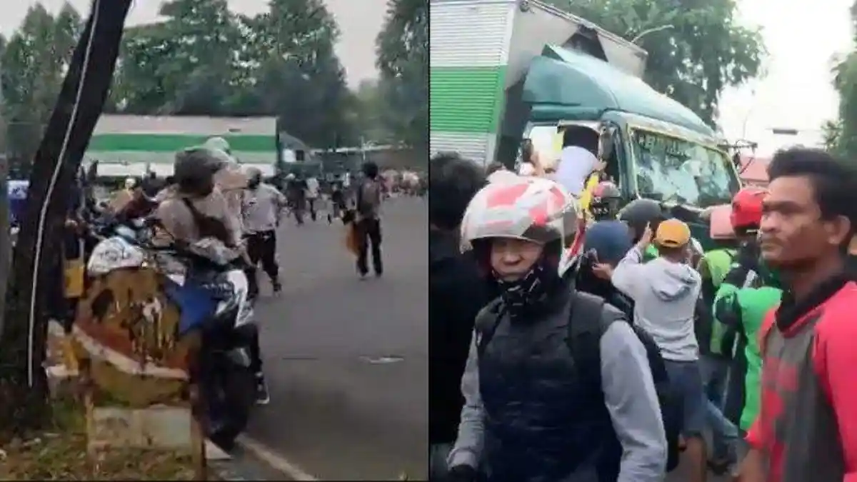 DETIK-DETIK Truk Tabrak Belasan Mobil dan Motor di Tangerang, Korban Bergeletakan, Sopir Coba Kabur