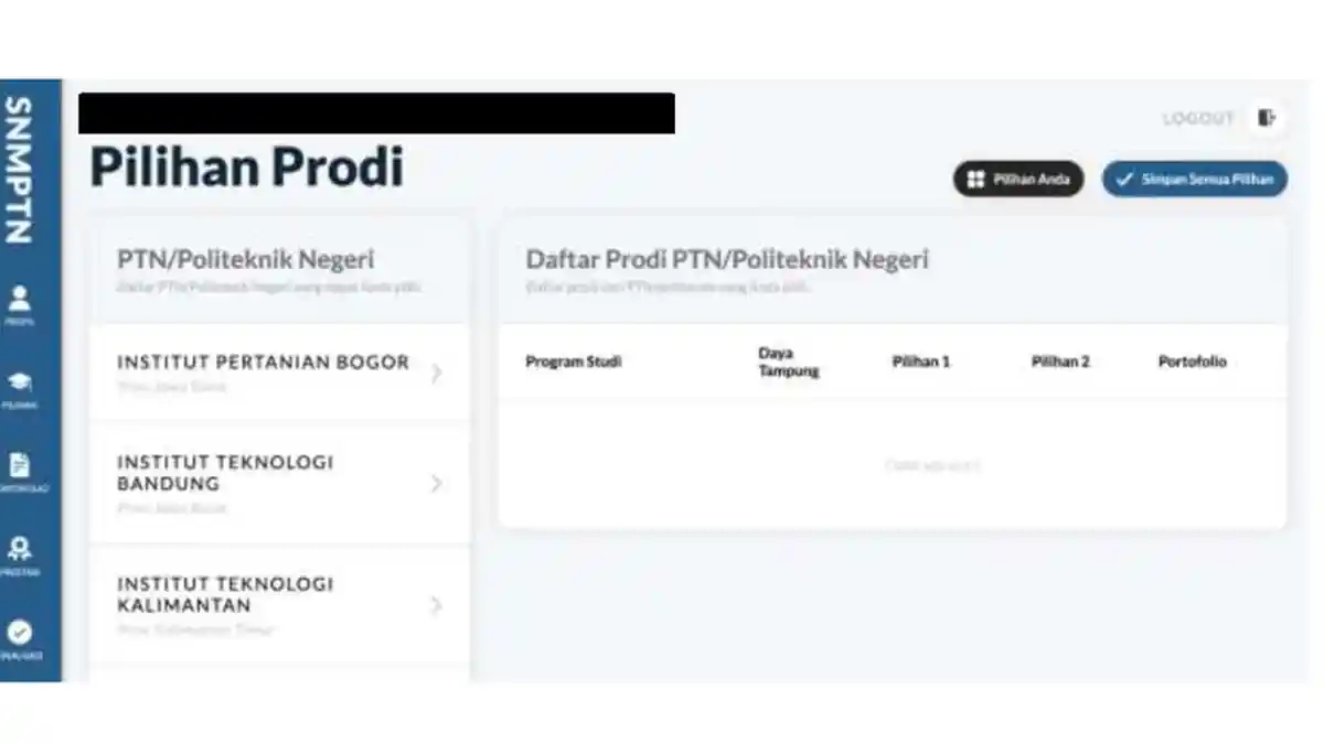 Anda Tak Dapat Memilih Program Studi Ini Apa Maksudnya saat Pilih Prodi SNMPTN 2022