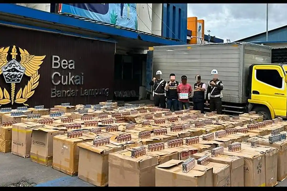 Bea Cukai Bandar Lampung Amankan 3,69 Juta Batang Rokok Ilegal di Awal Tahun 2025