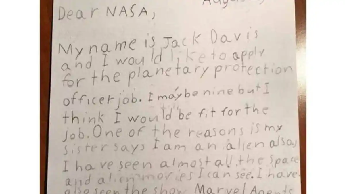 Ingin Jadi Pasukan Penyelamat Bumi dari Alien, NASA Balas Surat Lamaran Kerja Bocah 9 Tahun Ini