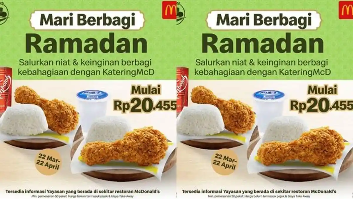 Berbagi di Bulan Suci Ramadhan Mulai Rp 20.455, Cek Promo McD Hari ini Selasa 28 Maret 2023