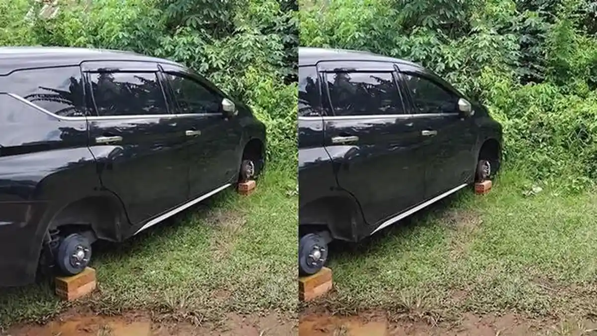 Kronologi 4 Ban Mobil Digondol Maling di Palembang, Terduga Pelaku Terekam CCTV