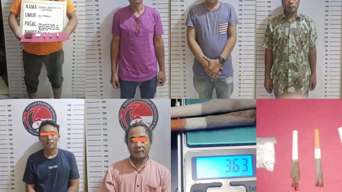Polisi Amankan 6 Orang Pria Tersangka "Pesta" Ganja di Kedai Tuak