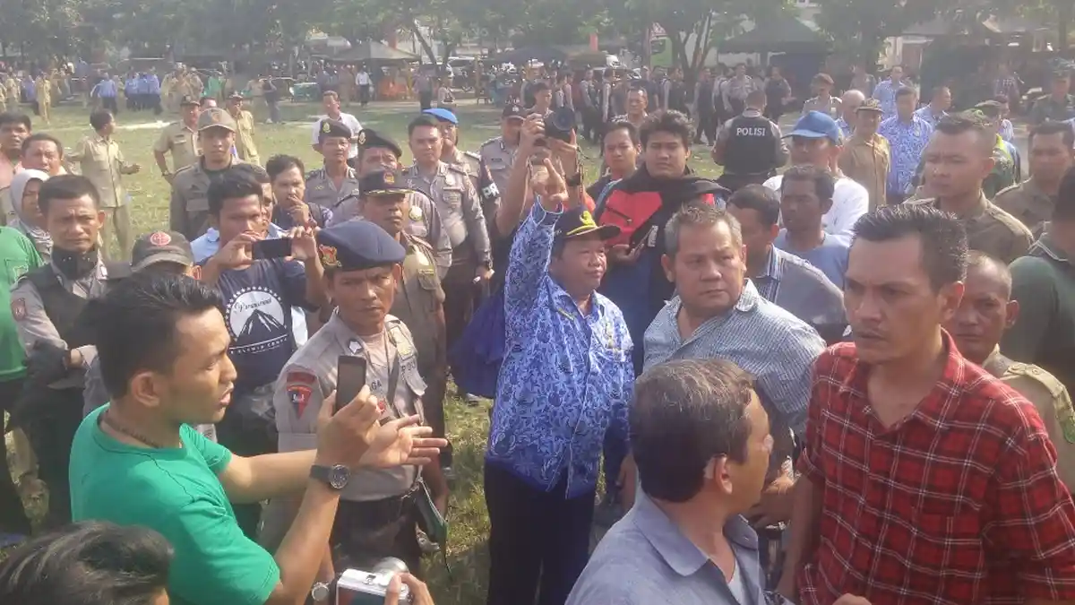 Jeritan Anak Anak Ahli Waris Warnai Eksekusi Lapangan Gajah Mada