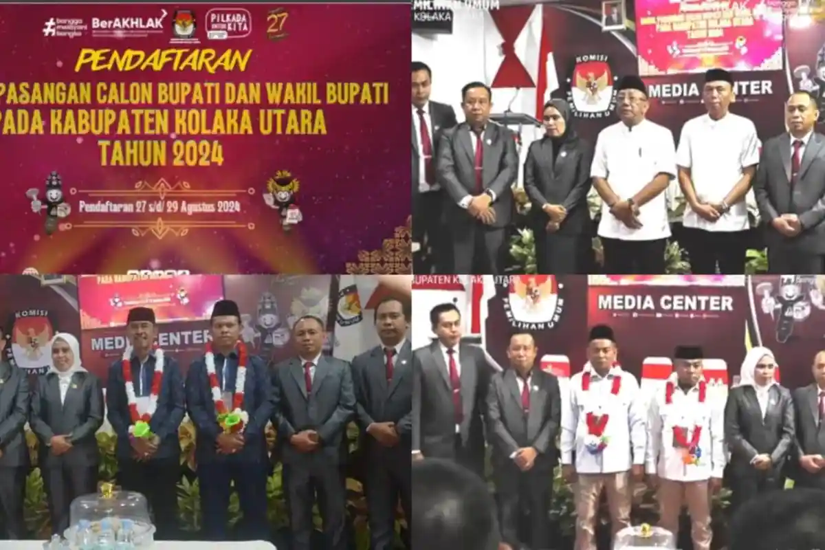 3 Pasangan Calon Bupati dan Wakil Bupati Kolaka Utara Resmi Mendaftar Pilkada 2024 di KPU Kolut