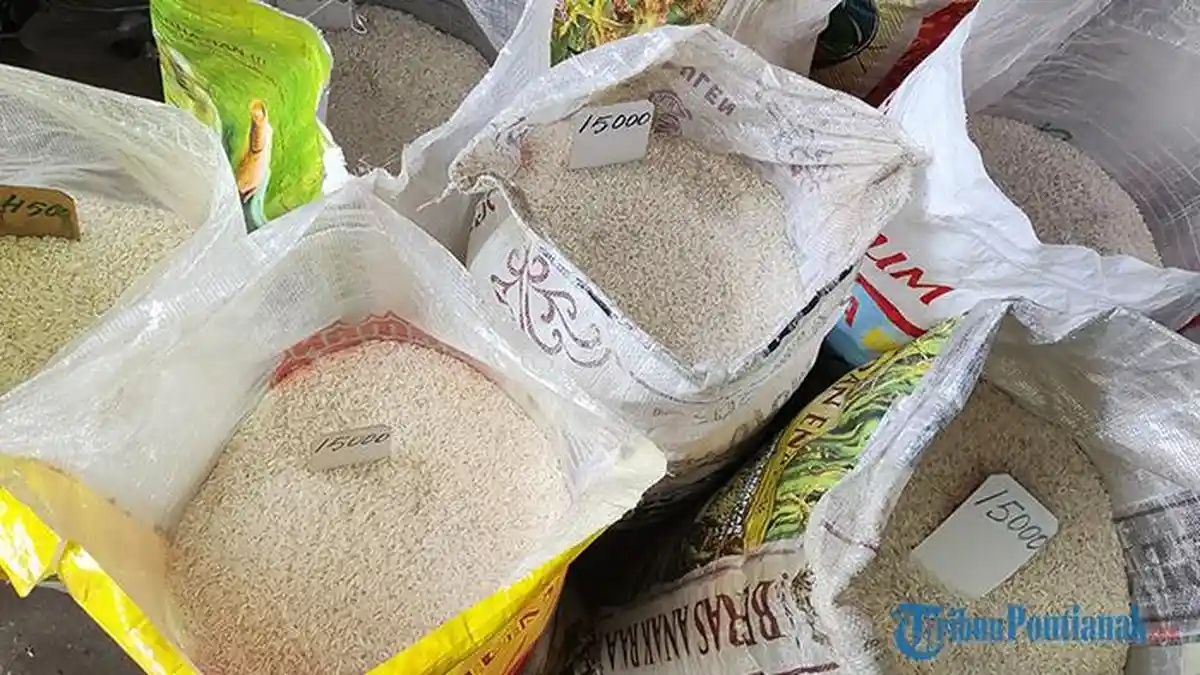 Naik Rp 300-500, Berikut Update Harga Beras di Pasar Kemuning Pontianak