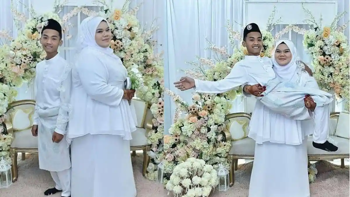 POTRET Pengantin Wanita Gendong Suami di Hari Pernikahan Viral, Ternyata Kenal dari Game Online PUBG
