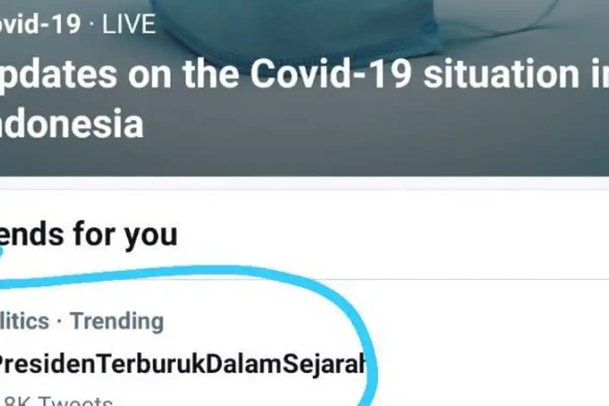 Trending di Twitter Presiden Terburuk dalam Sejarah, Ini Penyebabnya