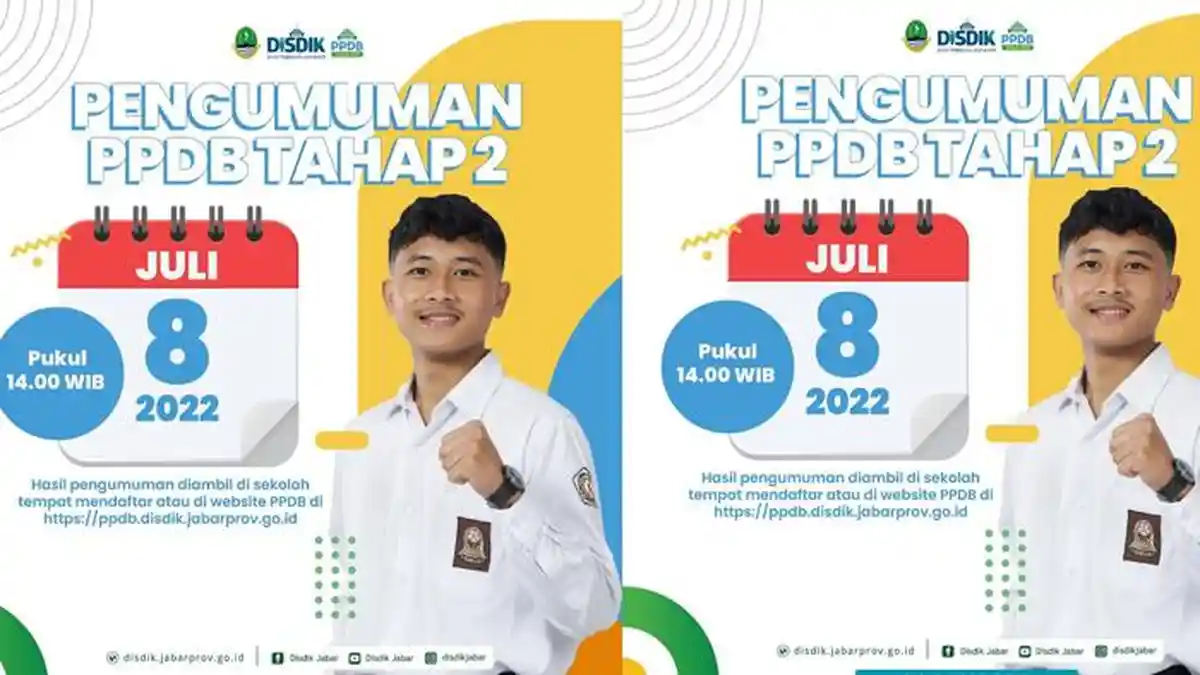 Pengumuman PPDB Jabar Tahap 2, Simak Cara Cek Hasilnya di ppdb.disdik.jabarprov.go.id