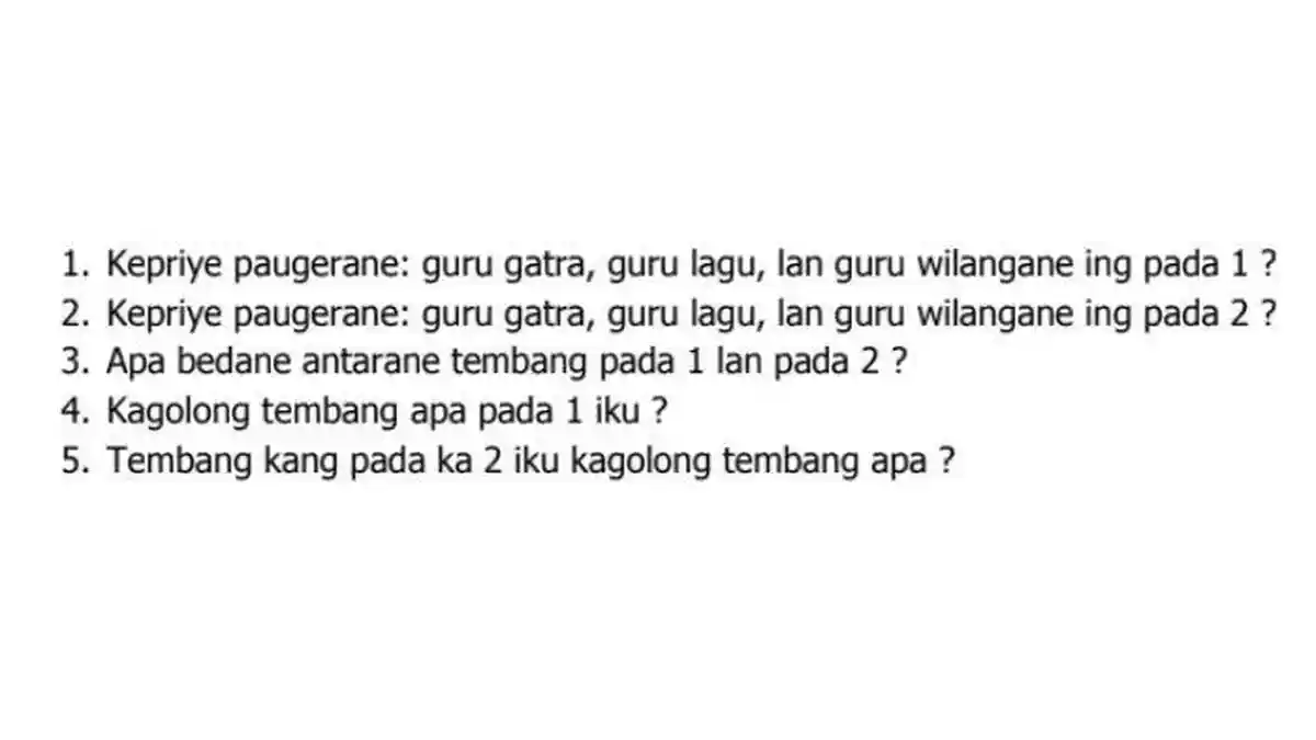 Contoh Soal dan Kunci Jawaban Bahasa Jawa Kelas 8 Halaman 110