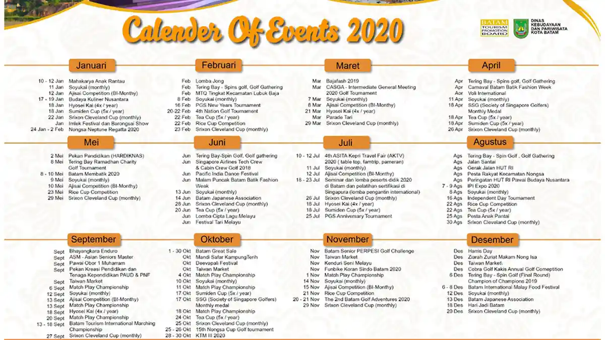 Masuki Bulan Baru, Simak Event Pariwisata yang Bakal Digelar di Batam Februari 2020