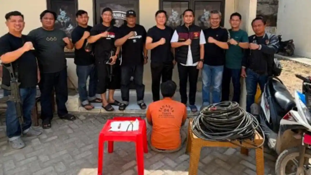Pencuri Dipergoki Petugas saat Potong Kabel Tower di Lampung Tengah