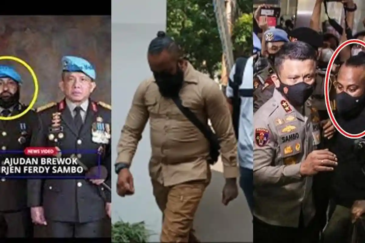Sosok Bripka Matius Marey Ajudan Irjen Ferdy Sambo, Berambut Nyentrik dan Brewokan, Tubuhnya Bertato